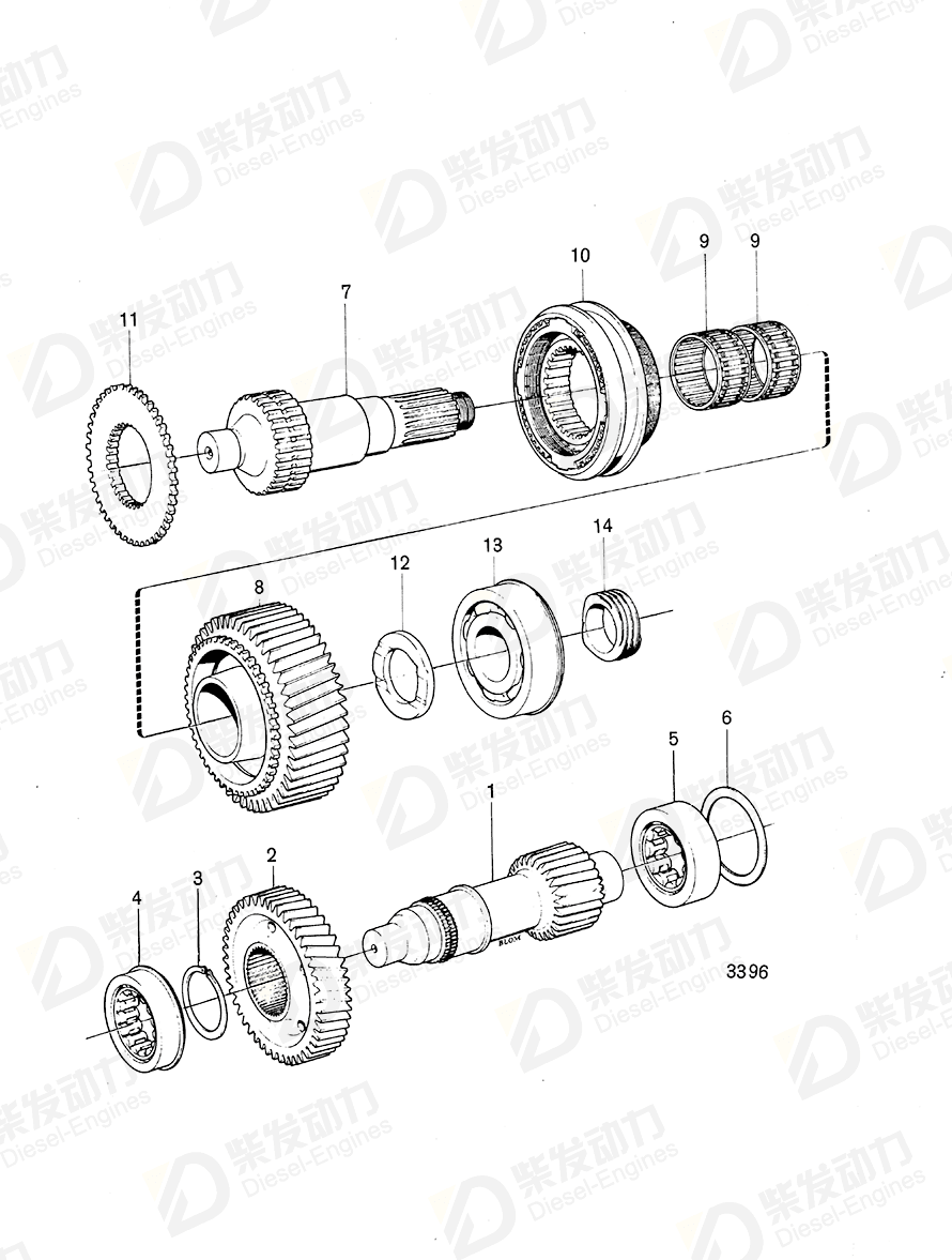 volvo penta Shim 942163 Drawing